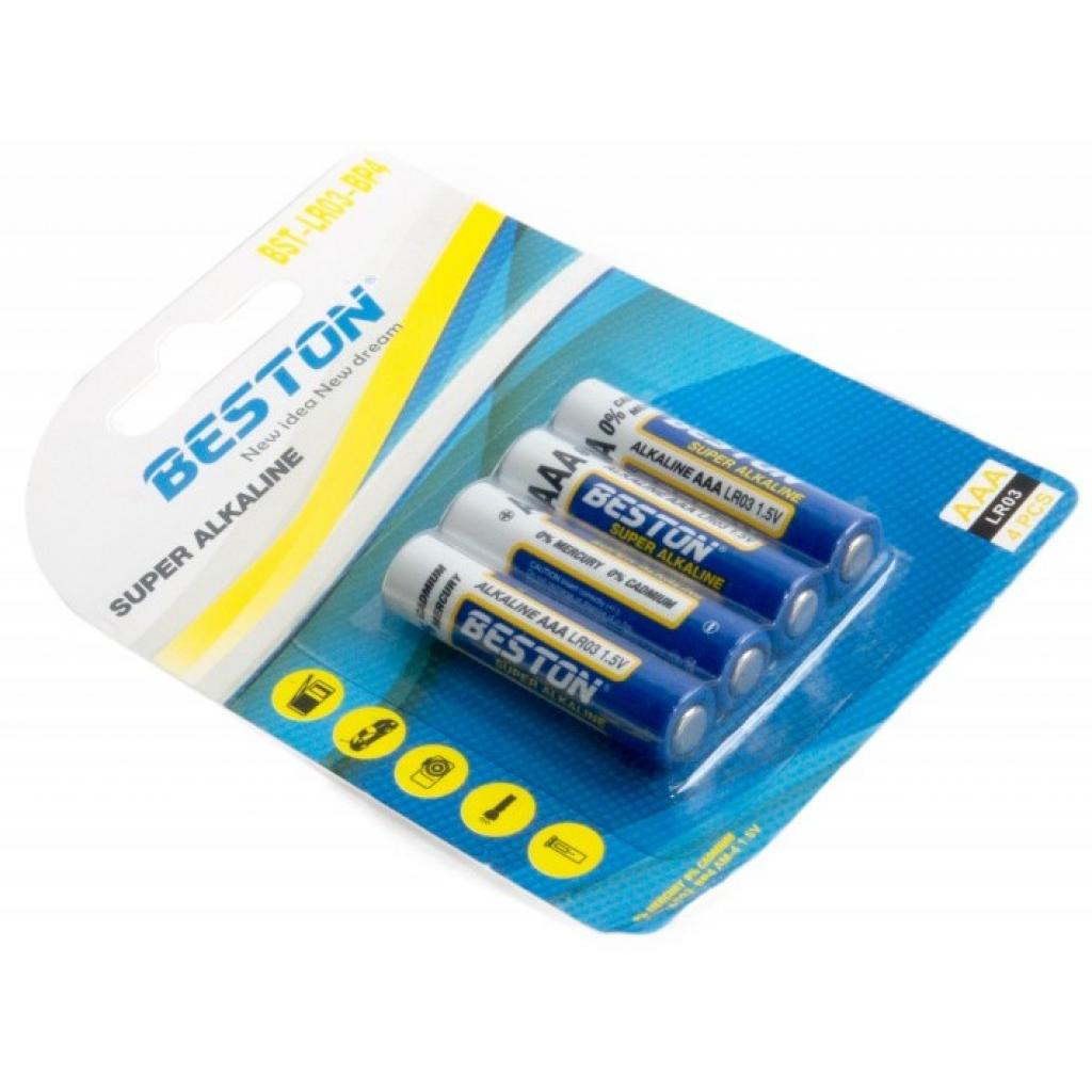 Батарейка Beston AAA 1.5V Alkaline * 4 (AAB1833) цена 84.00 грн - фотография 2