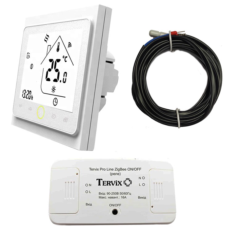 Tervix Pro Line ZigBee: вбудований термостат + реле ZigBee Dry Contact On/Off (496161)