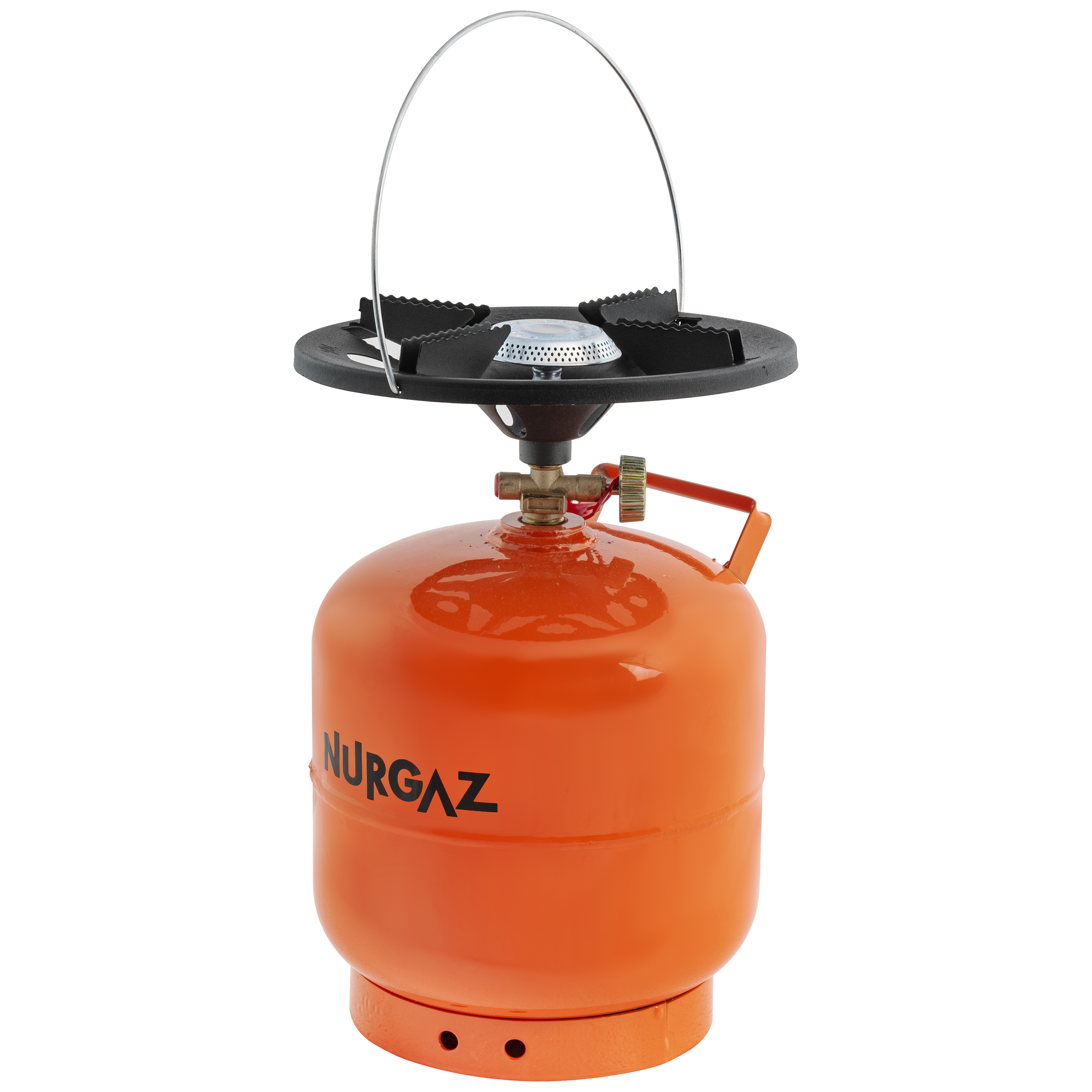 Газовий балон Nurgaz 8л. (3 кг.) різьба 3/8" + газовий пальник