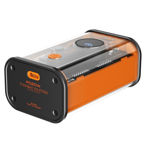 Повербанк BYZ W89-10000 mAh Type-C PD (Orange) ціна 0 грн - фотографія 2