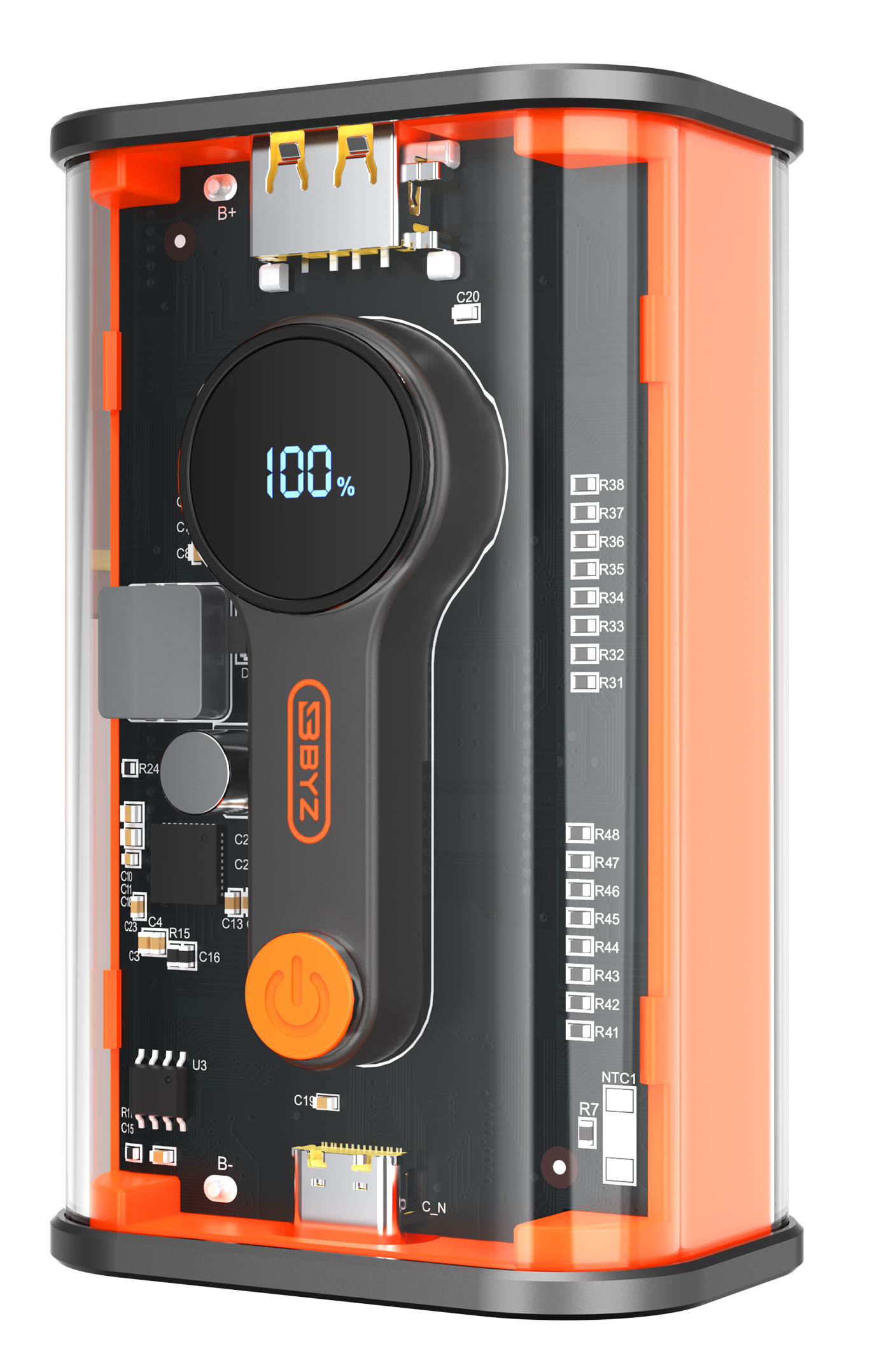 Характеристики повербанк BYZ W89-10000 mAh Type-C PD (Orange)