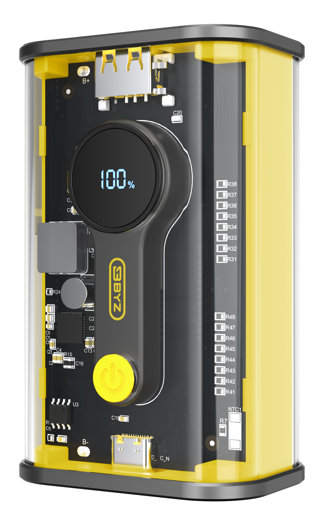 Повербанк BYZ W89-10000 mAh Type-C PD (Yellow)