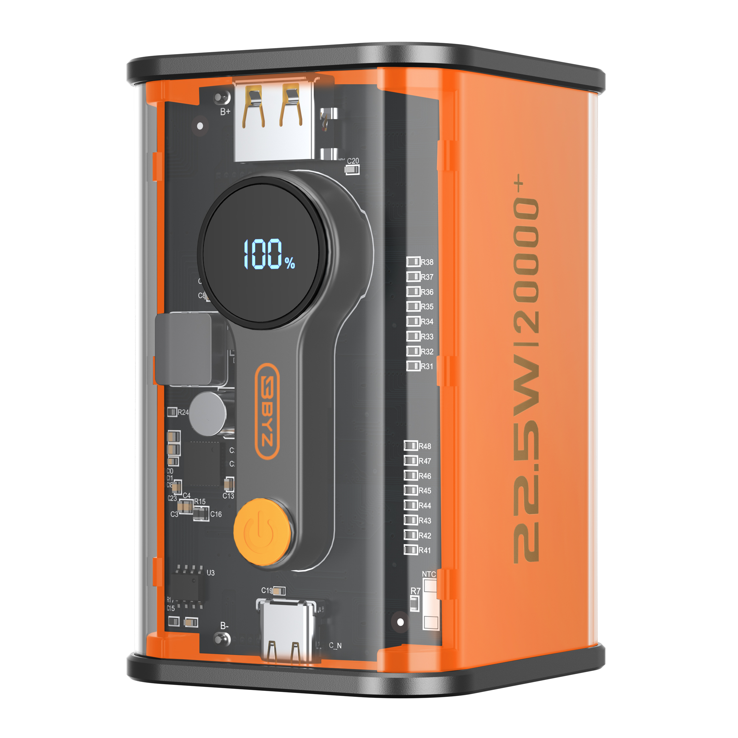 Повербанк BYZ W90-20000 mAh Type-C PD (Orange) в інтернет-магазині, головне фото