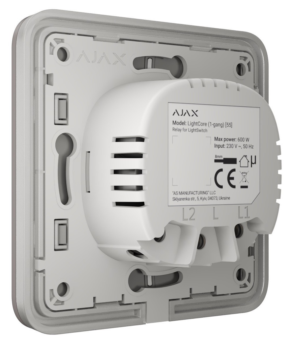 в продаже Клавиша выключателя Ajax LightSwitch проходной Grey (без механизама) - фото 3