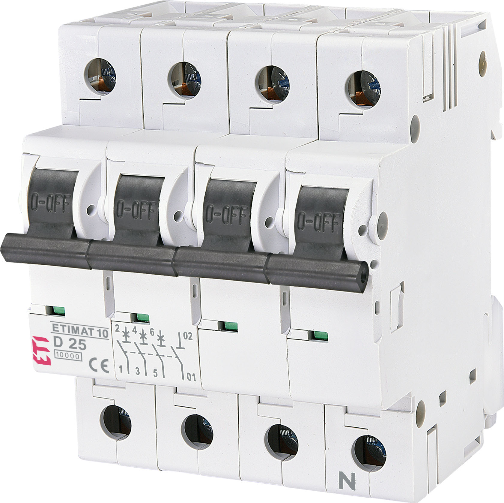 Автоматичний вимикач ETI ETIMAT 10 3p+N D25 (002156718) в інтернет-магазині, головне фото