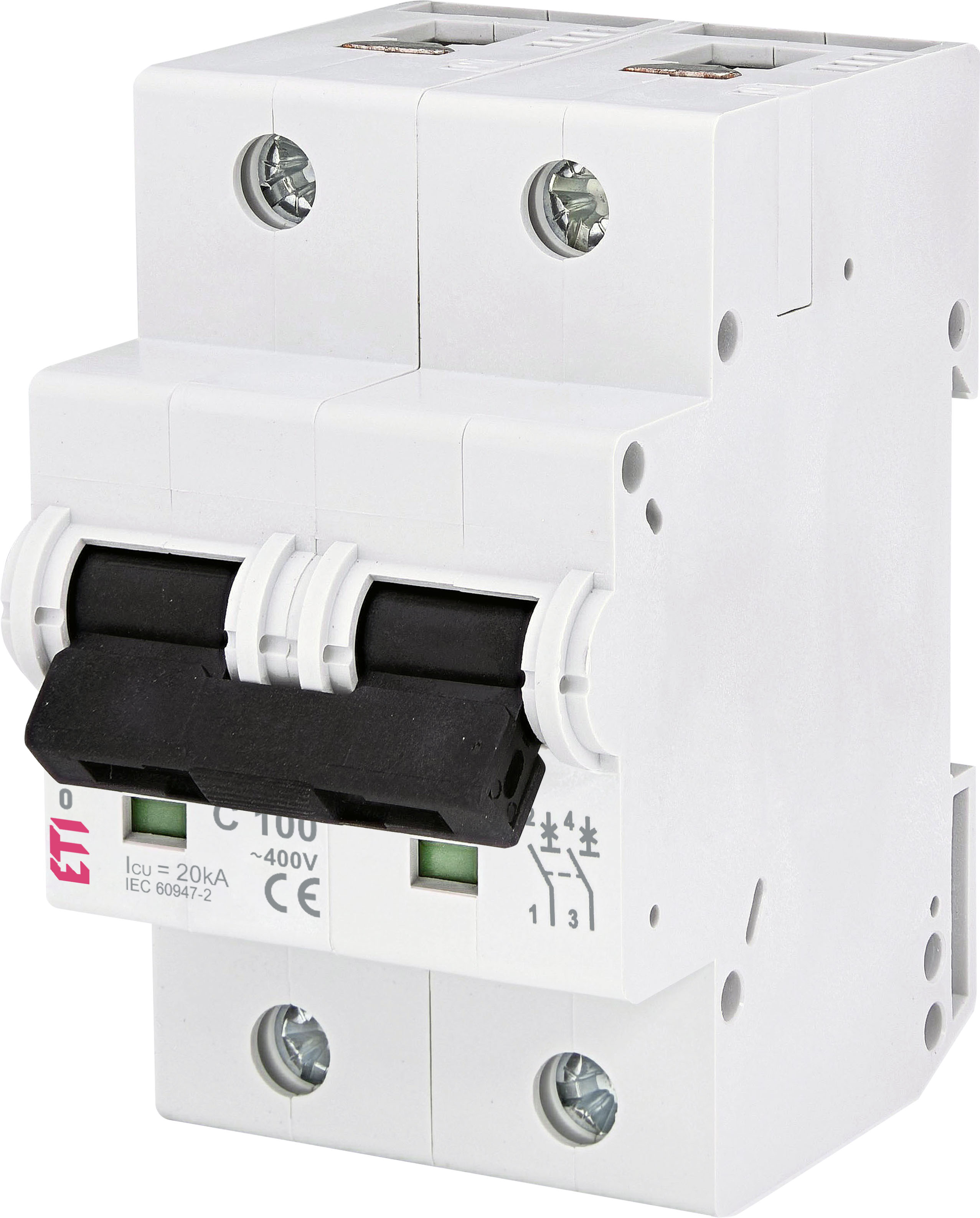Автоматичний вимикач ETI ETIMAT 10 2p C100 (002133732)