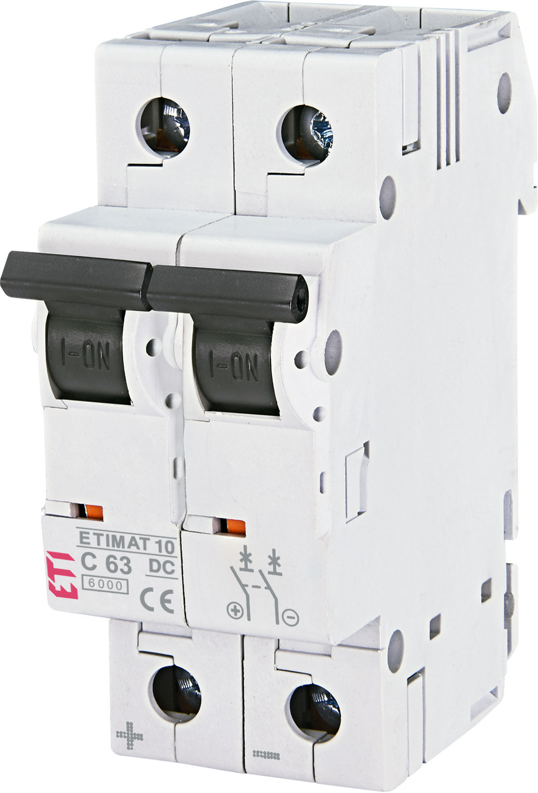 Автоматический выключатель ETI ETIMAT 10-DC 2p C63 6kA (002138722) в интернет-магазине, главное фото