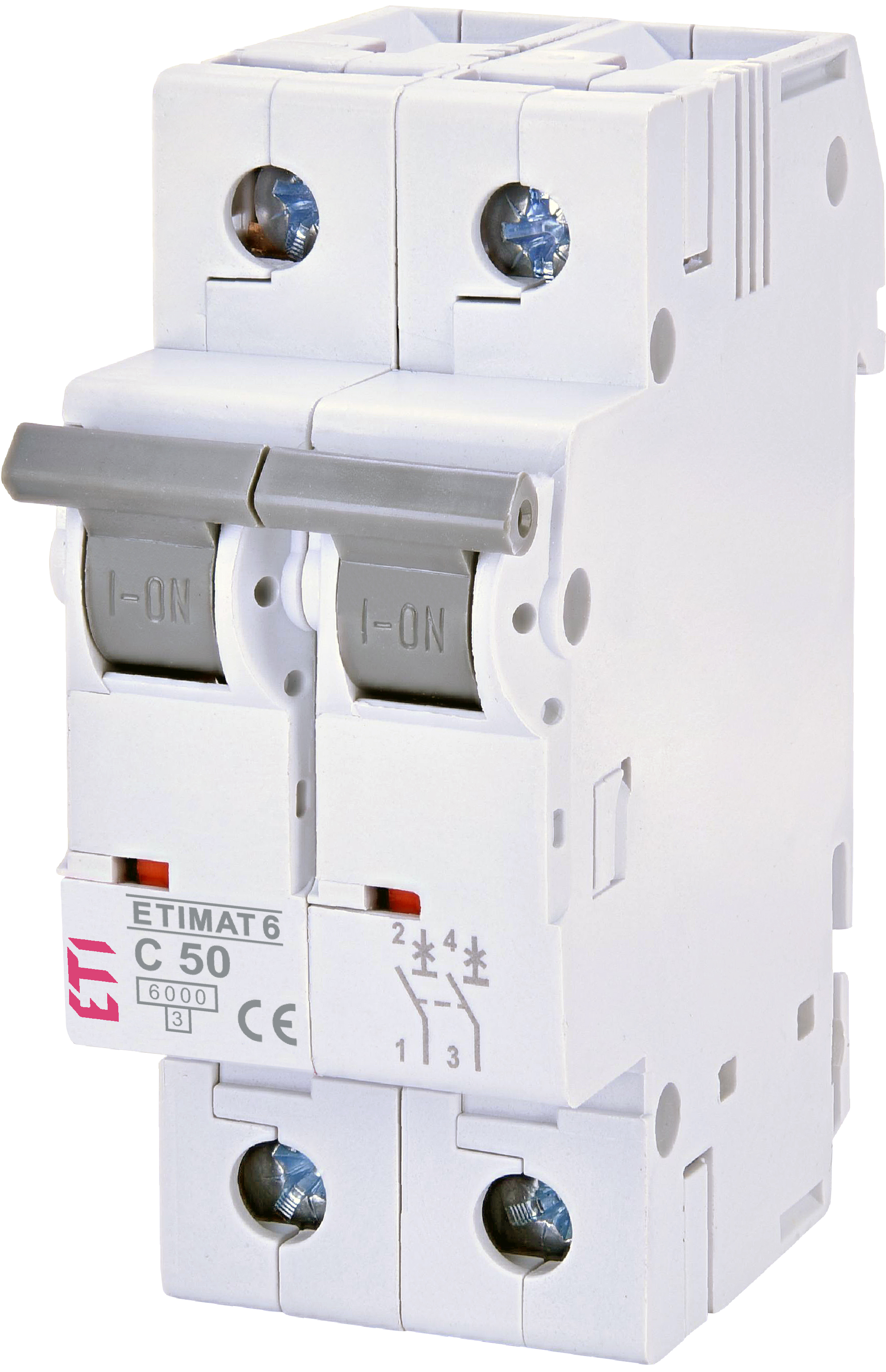Автоматический выключатель ETI ETIMAT 6 2p C50 (002143521)
