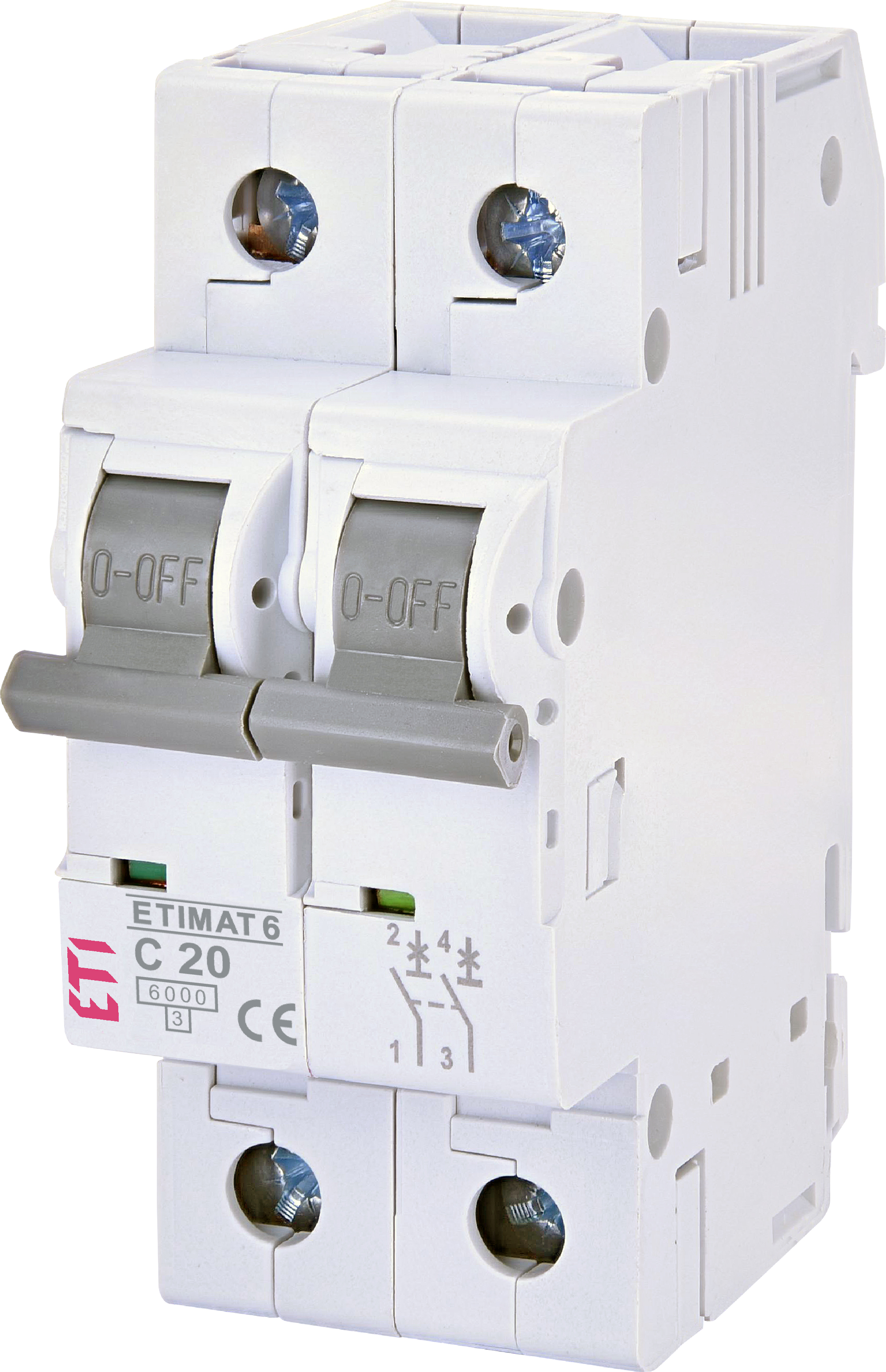 Автоматичний вимикач ETI ETIMAT 6 2p C20 (002143517)