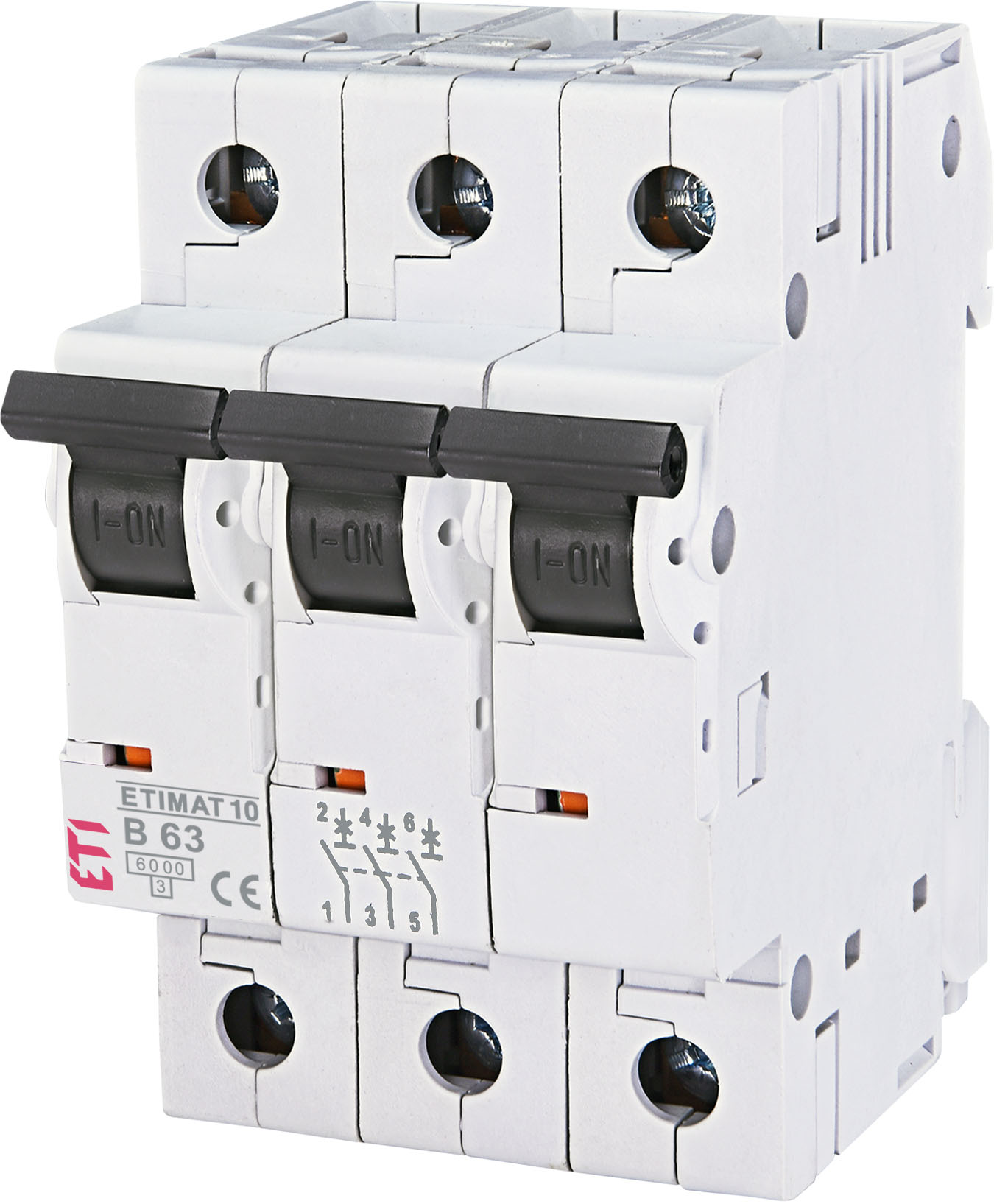 Автоматичний вимикач ETI ETIMAT 10 3p B63 6kA (002125722)