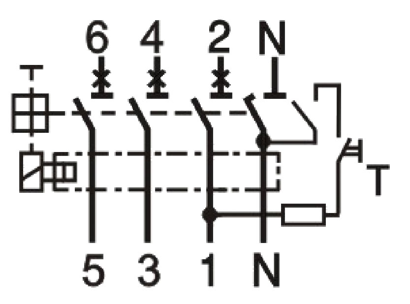 Дифференциальный выключатель ETI KZS-4M 3p+N AC C25/0.03 (002174026) цена 3771 грн - фотография 2