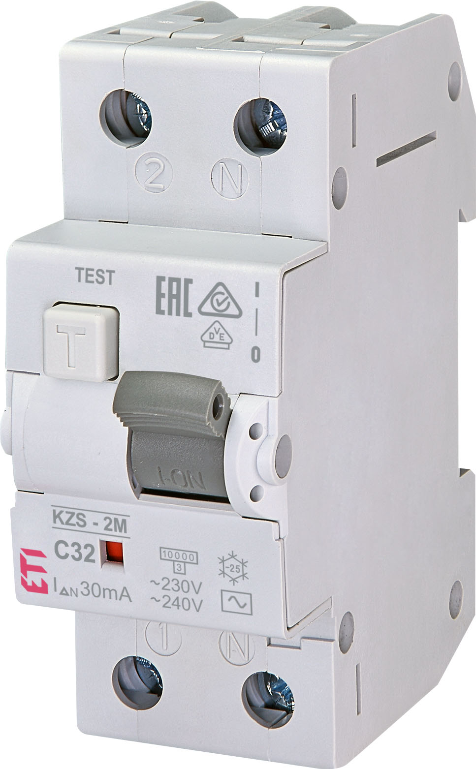 Диференціальний вимикач ETI KZS-2M AC C32/0.03 (002173127)