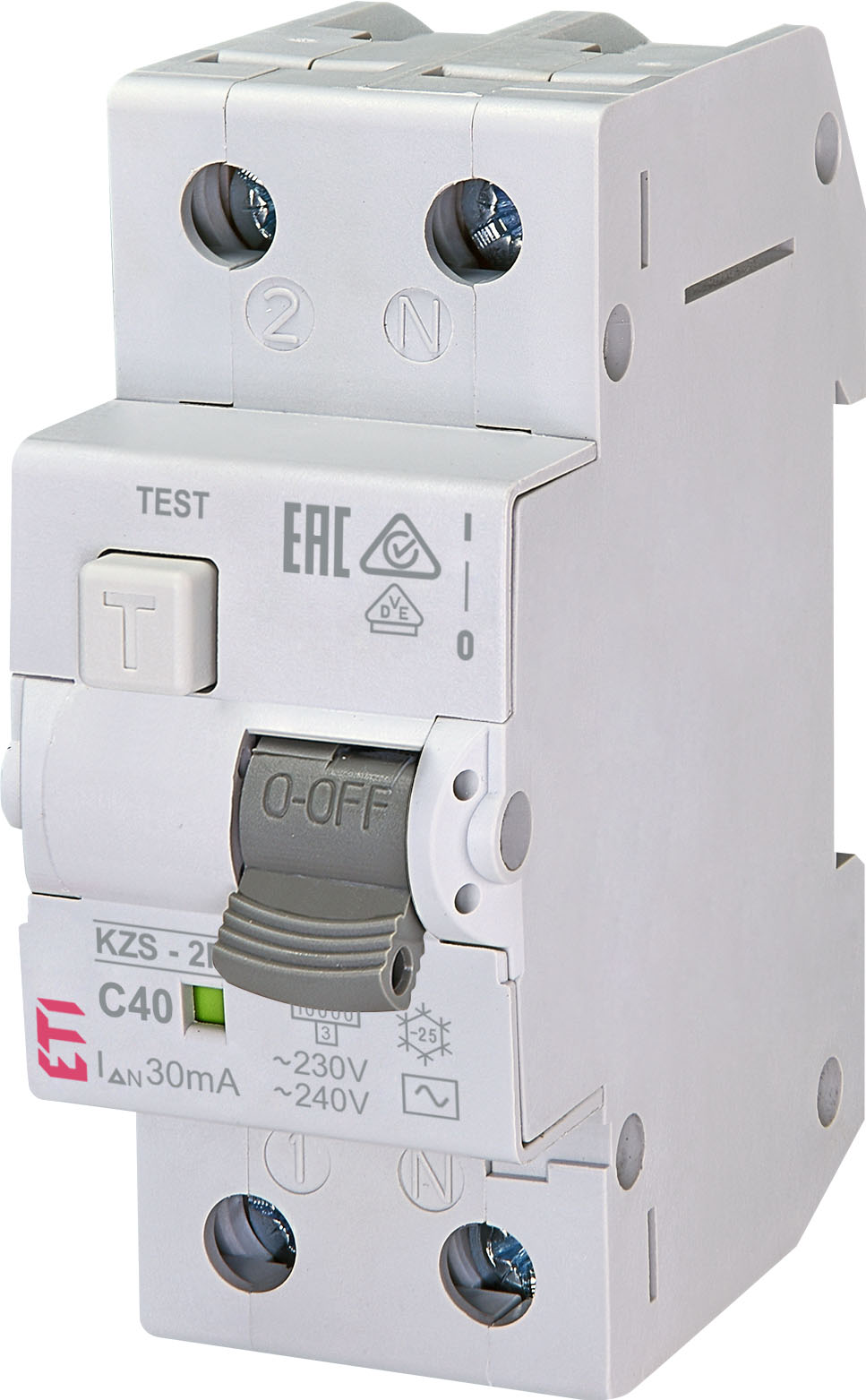 Диференціальний вимикач ETI KZS-2M AC C40/0.03 (002173128) в інтернет-магазині, головне фото