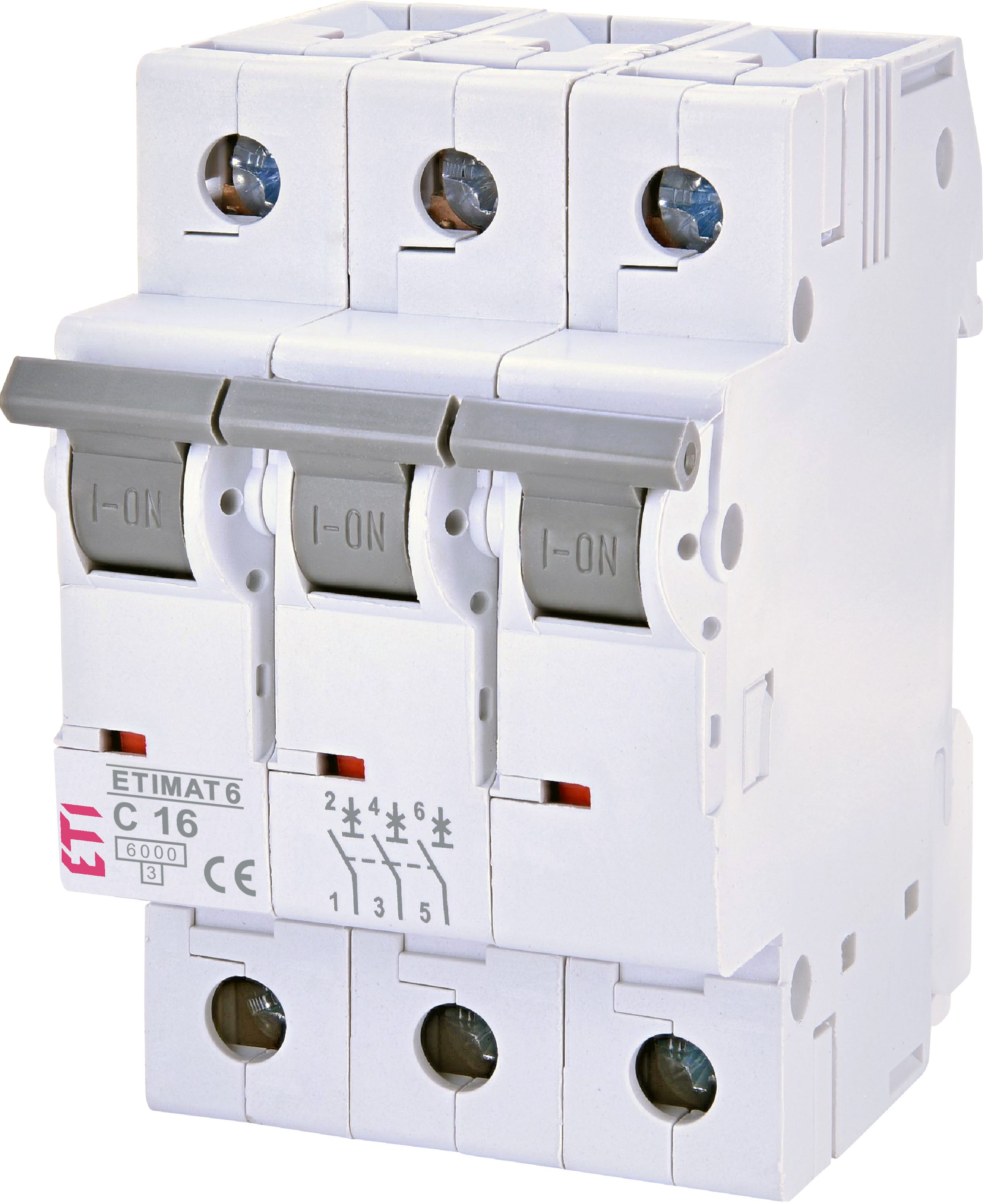 Автоматичний вимикач ETI ETIMAT 6 3p C16 (002145516)