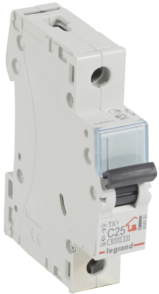 Legrand TX3 1P, 25A, C, 6kA (404030)