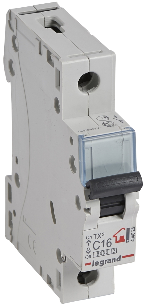 Legrand TX3 1P, 16A, C, 6kA (404028)
