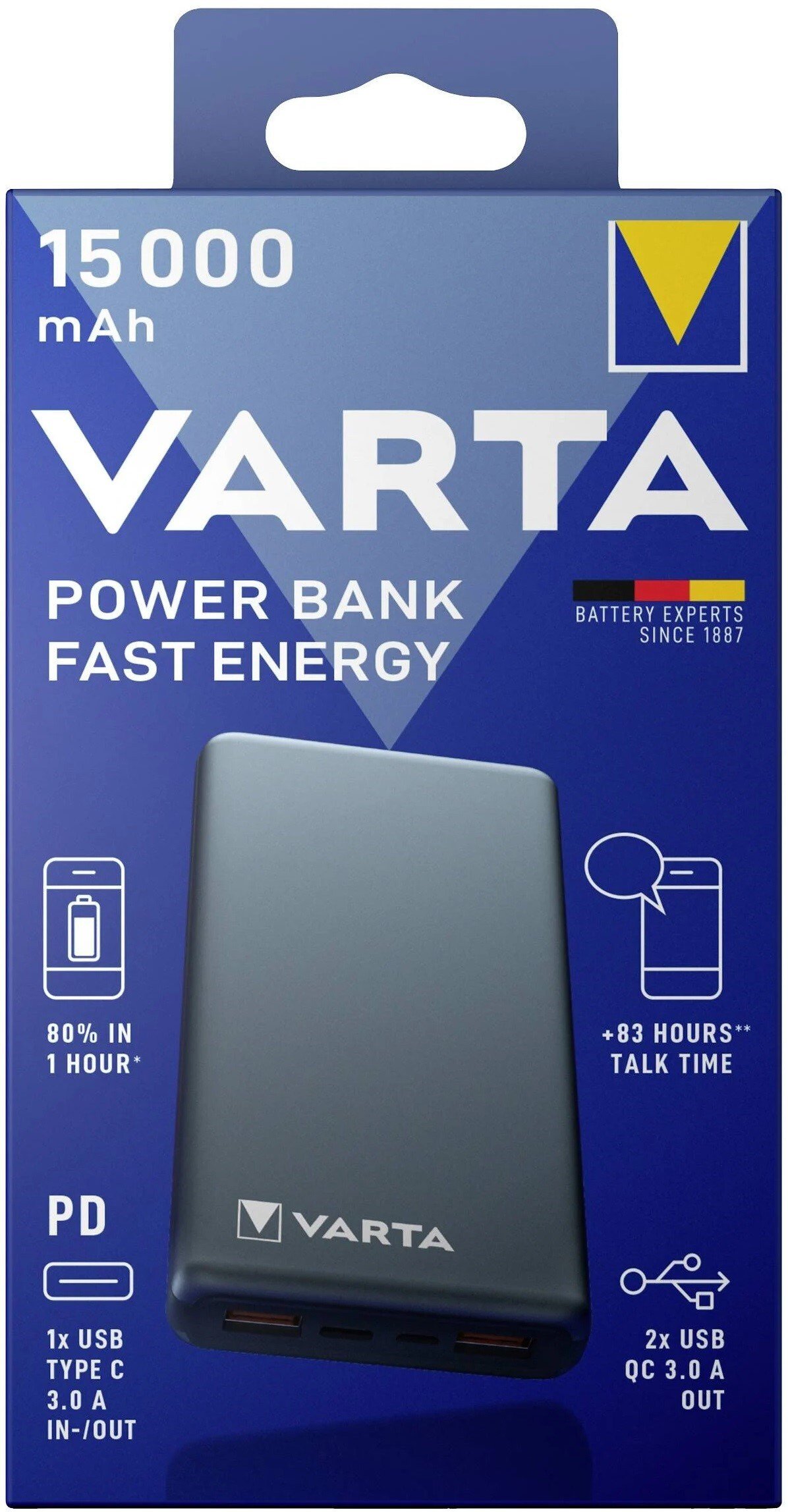 Повербанк VARTA Power Bank Fast Energy 15000mAh Gray инструкция - изображение 6