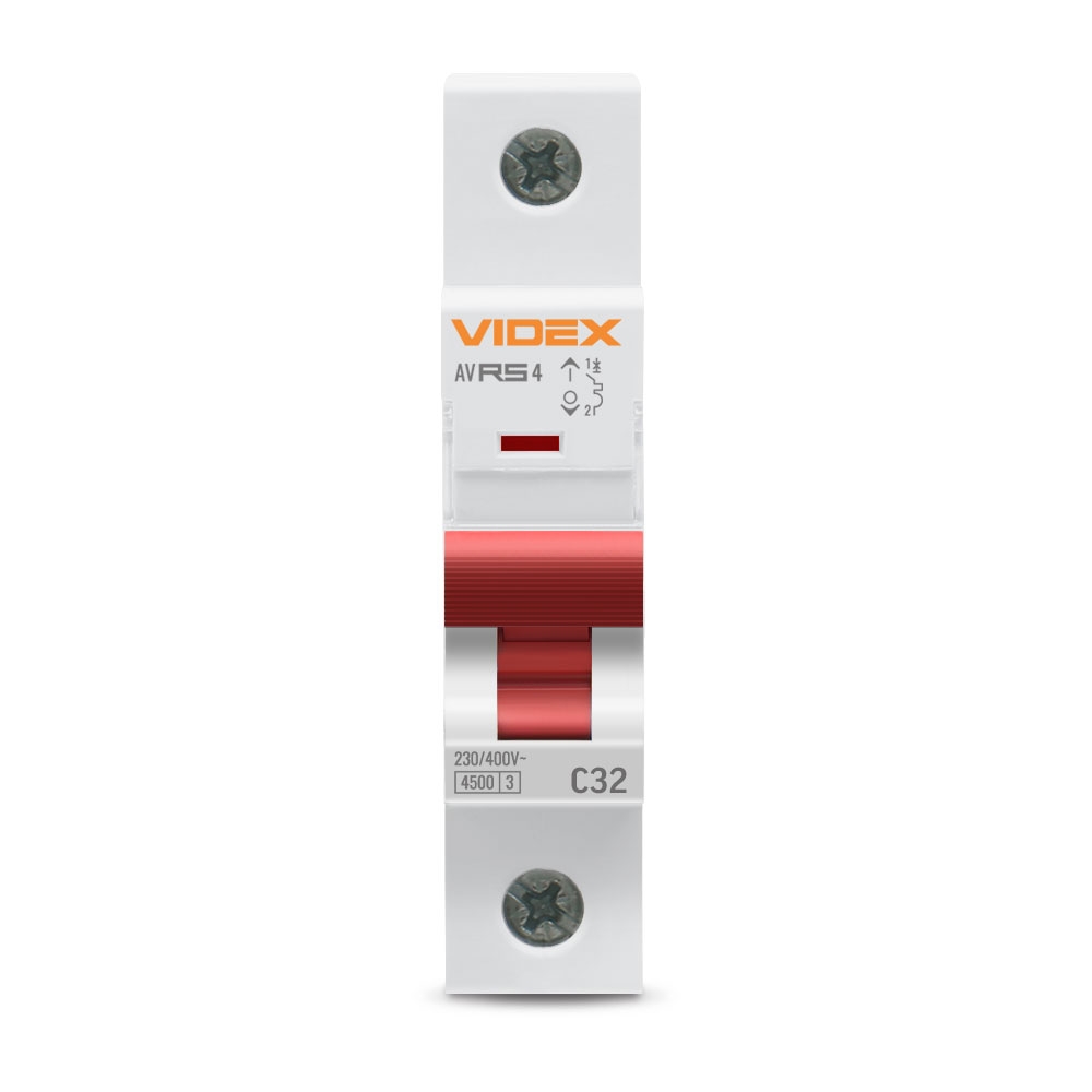 Автоматичний вимикач Videx RESIST RS4 1p 32А С 4,5кА (VF-RS4-AV1C32) ціна 117.00 грн - фотографія 2