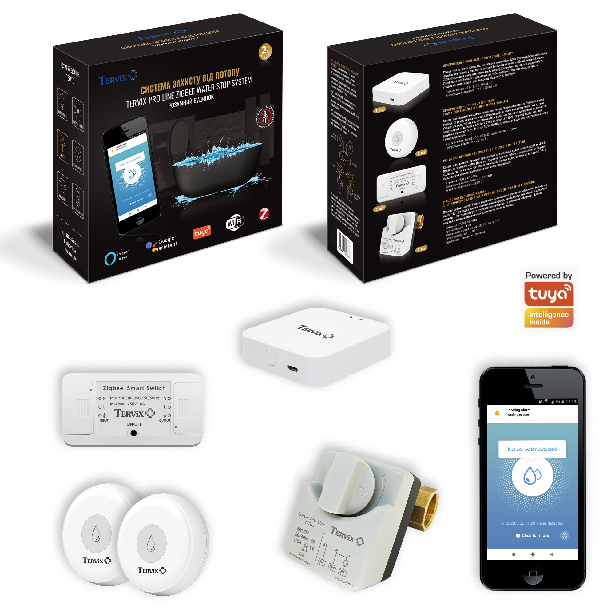 Tervix ZigBee Water Stop на 1 трубу 1/2" (4912611)