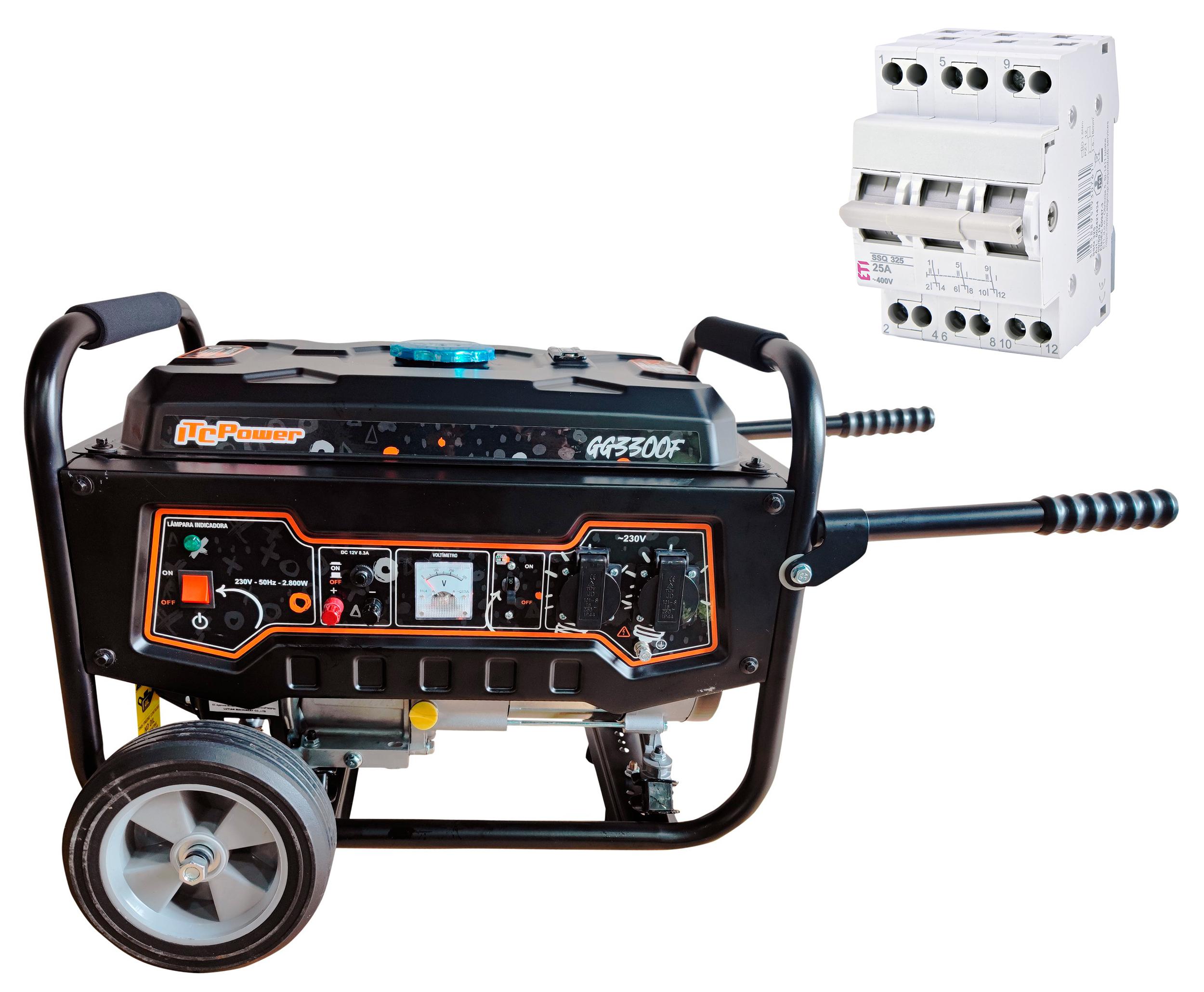 Отзывы генератор ITC Power GG3300F + переключатель трехпозиционный ETI SSQ 340 (002421435)
