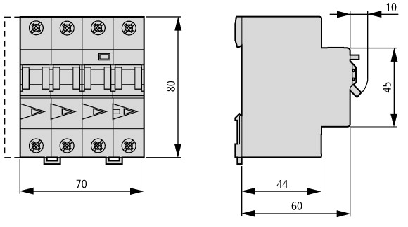 Eaton mRB4-25/3N/C/003-A (120678) Габаритные размеры