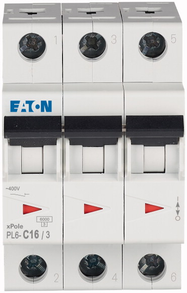 Автоматичний вимикач Eaton PL6-C16/3 (286601)