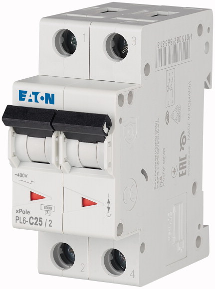 Автоматичний вимикач Eaton PL6-C25/2 (286569) ціна 711.22 грн - фотографія 2
