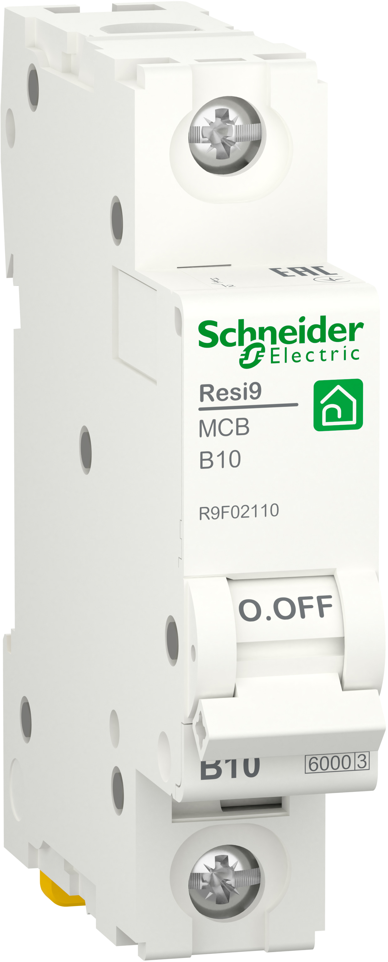 Автоматичний вимикач Schneider Electric RESI9 10 A, 1P, В, 6кА (R9F02110)