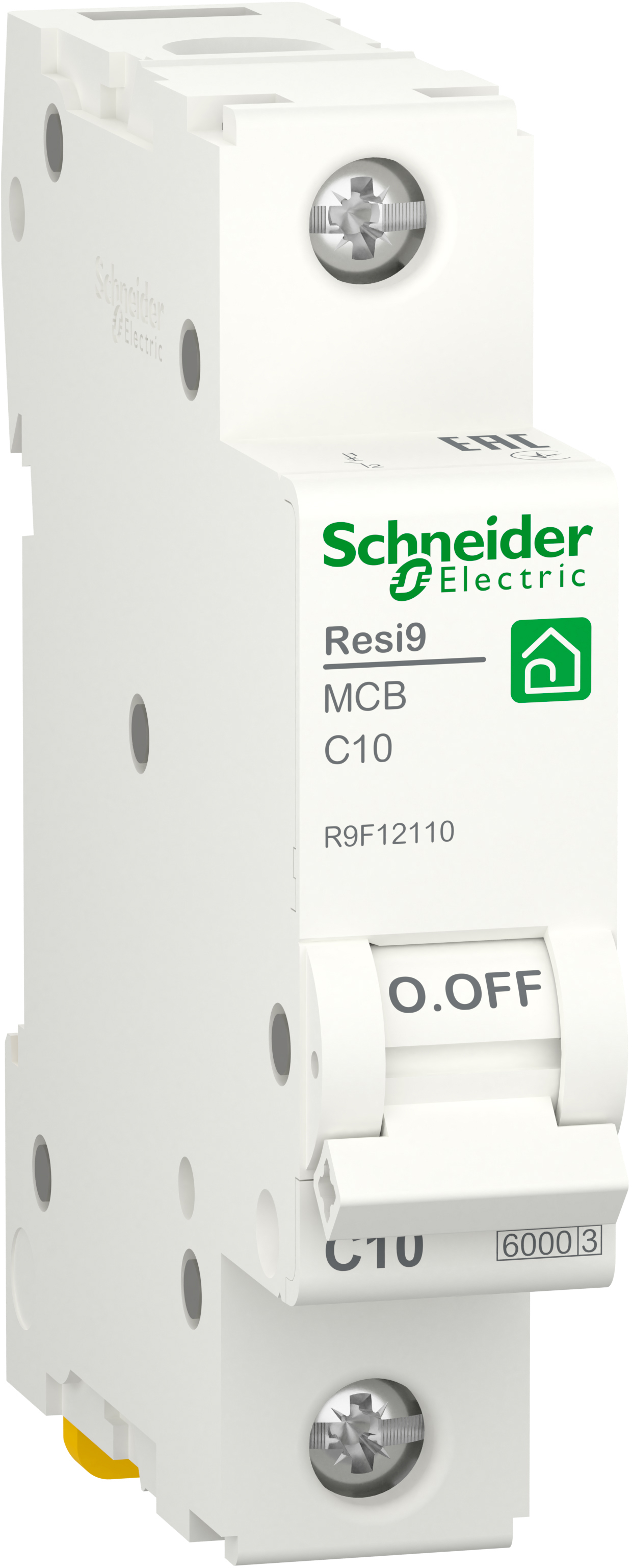 Автоматический выключатель Schneider Electric RESI9 10 А, 1P, С, 6кА (R9F12110)