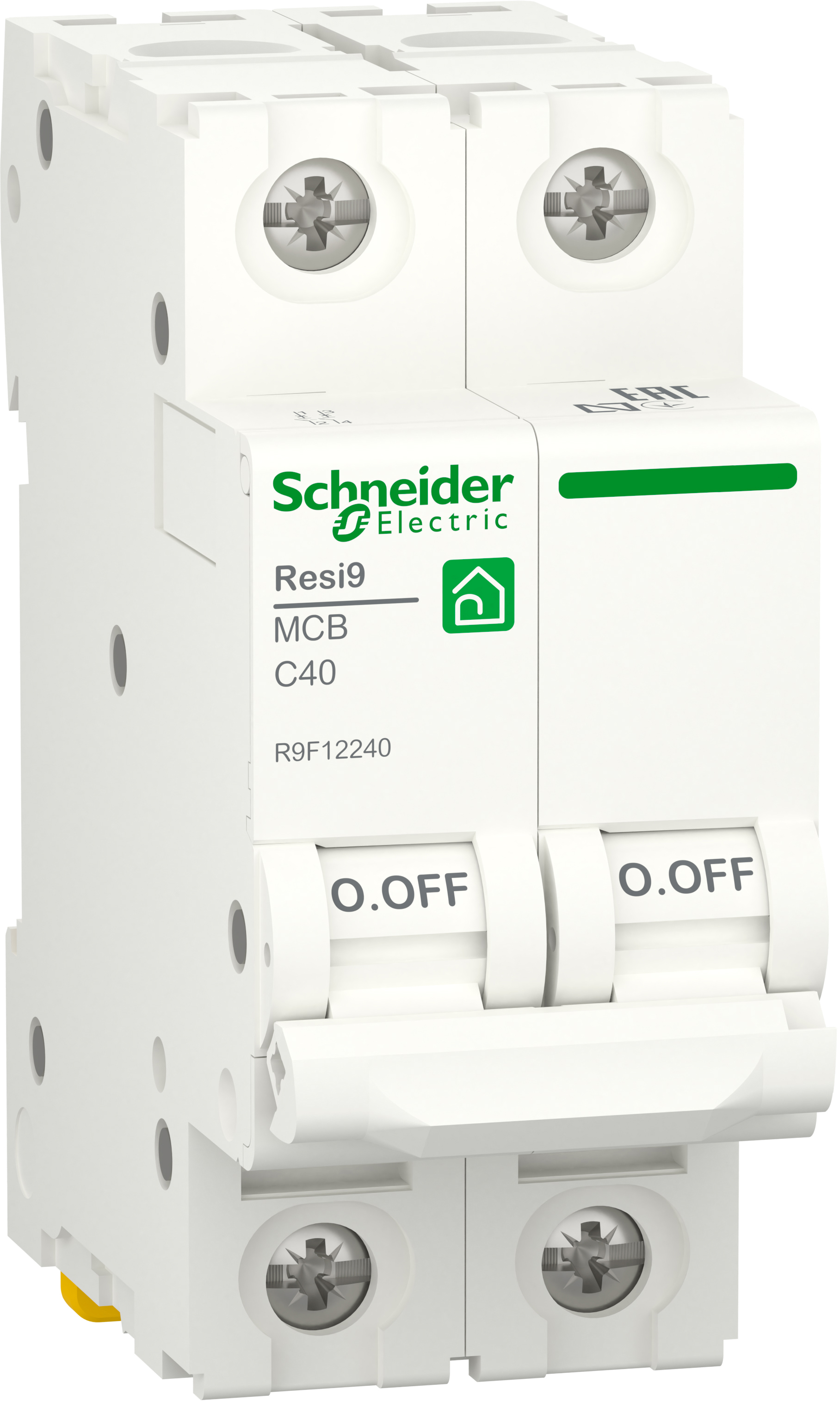Автоматичний вимикач Schneider Electric RESI9 40 А, 2P, С, 6кА (R9F12240)