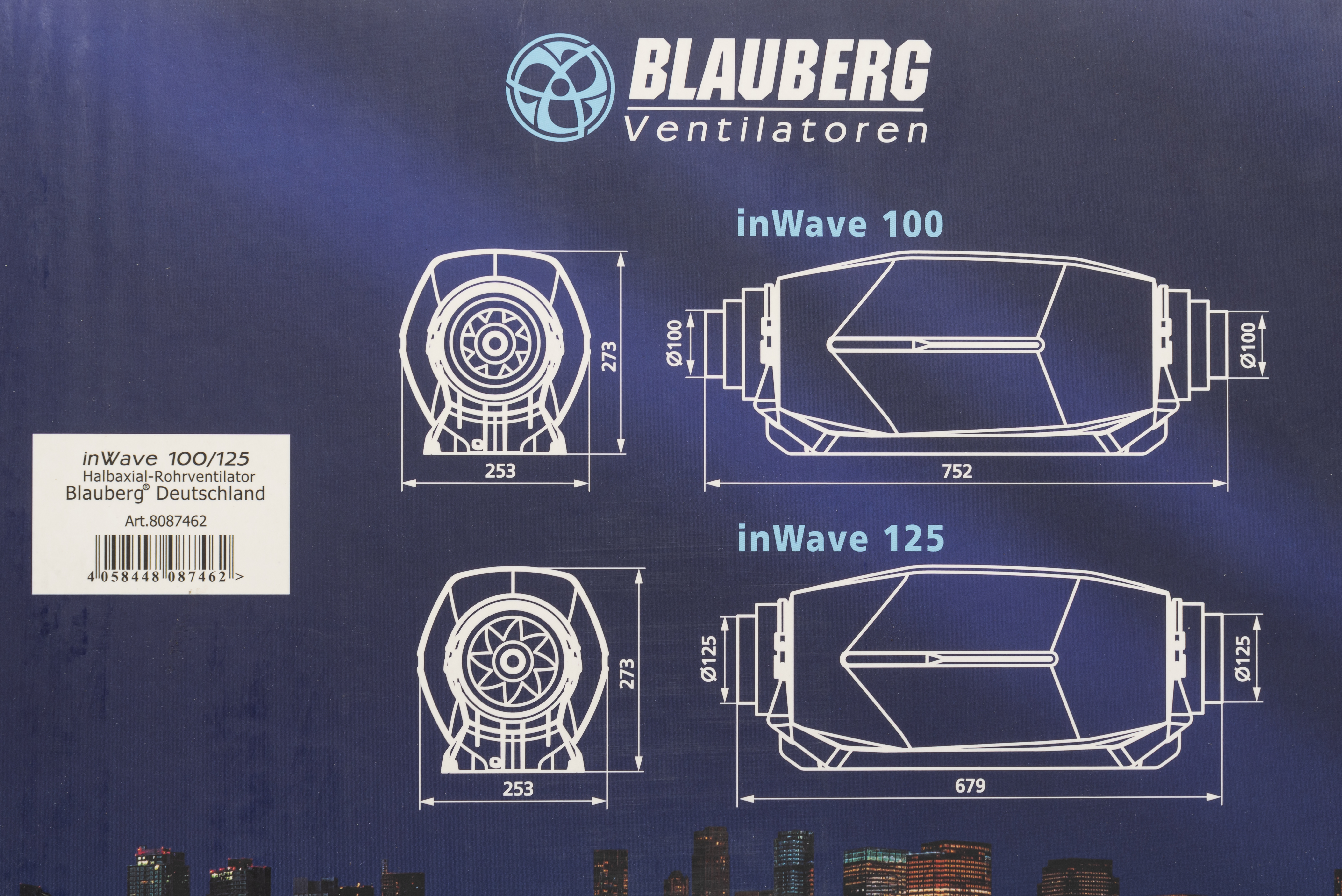 обзор товара Канальный вентилятор Blauberg inWave 100/125 - фотография 12