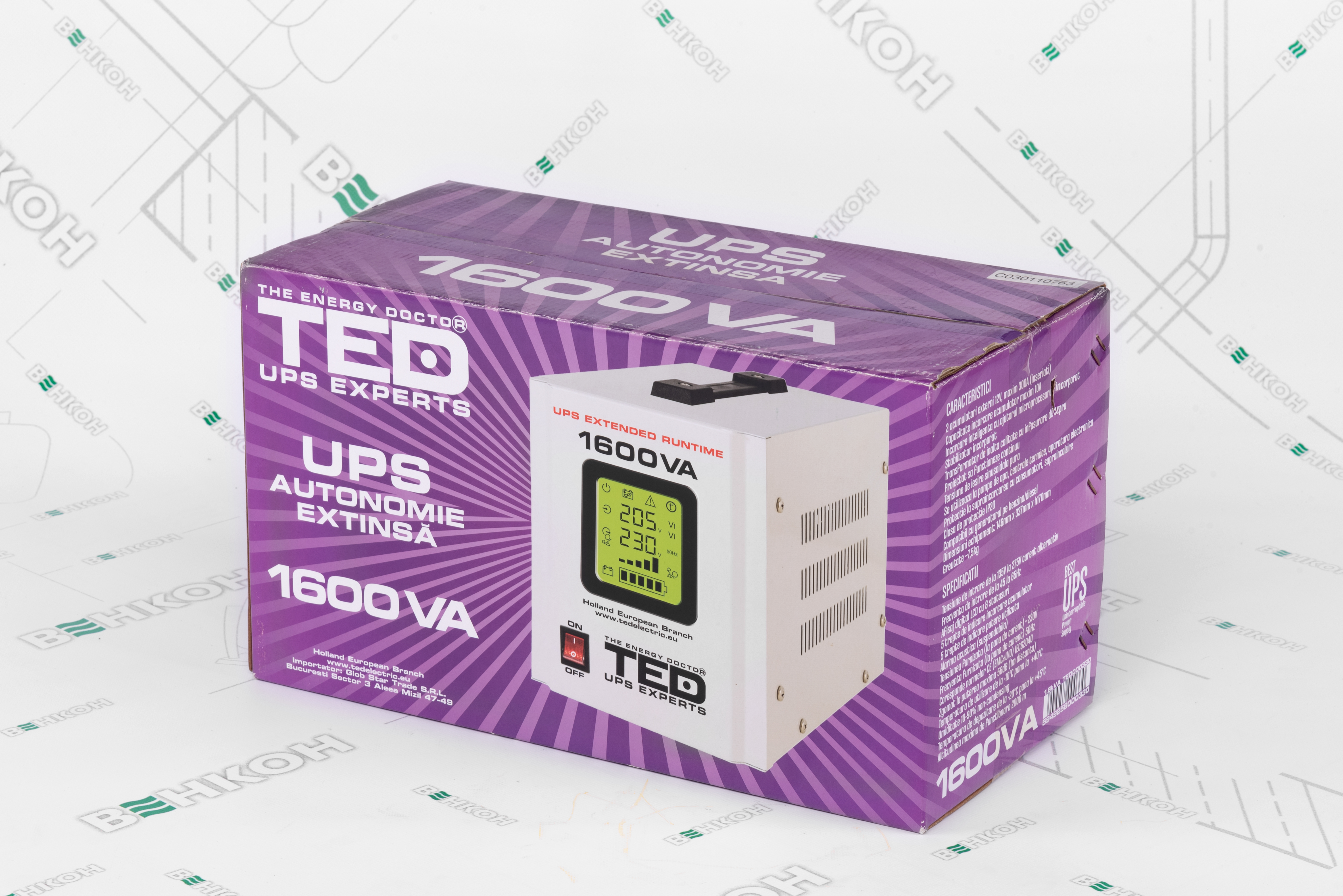 продукт TED Electric 1600VA UPS (TED000330) + АКБ 2шт. Genesis NP100-12 - фото 14
