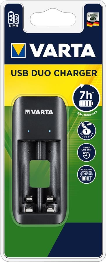 Характеристики зарядное устройство Varta Value USB Duo Charger (57651101401)