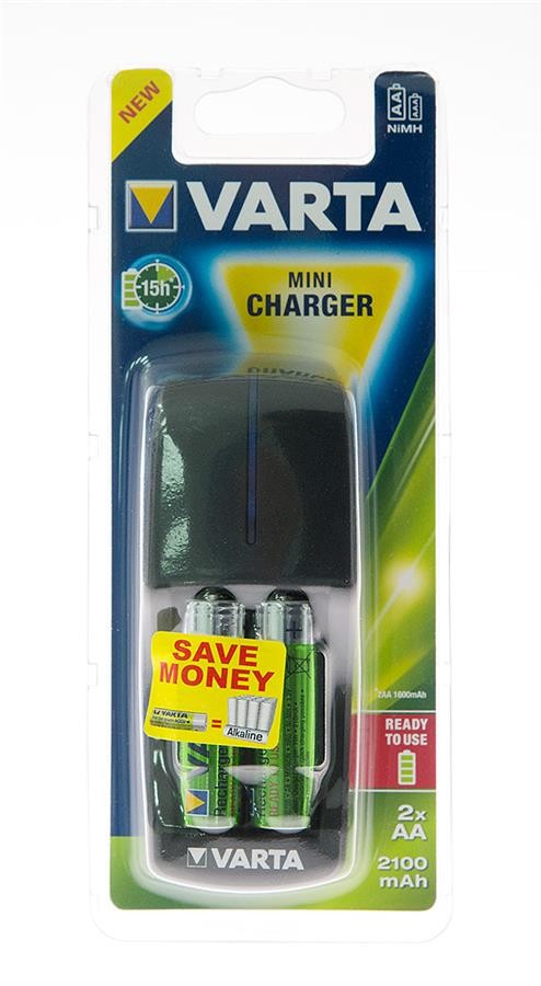 Зарядний пристрій Varta Mini Charger + 2AA 2100 mAh NI-MH (57646101451) в інтернет-магазині, головне фото