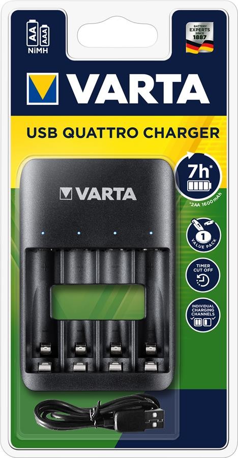 Зарядний пристрій Varta Value USB Quattro Charger pro 4x AA/AAA (57652101401) в інтернет-магазині, головне фото
