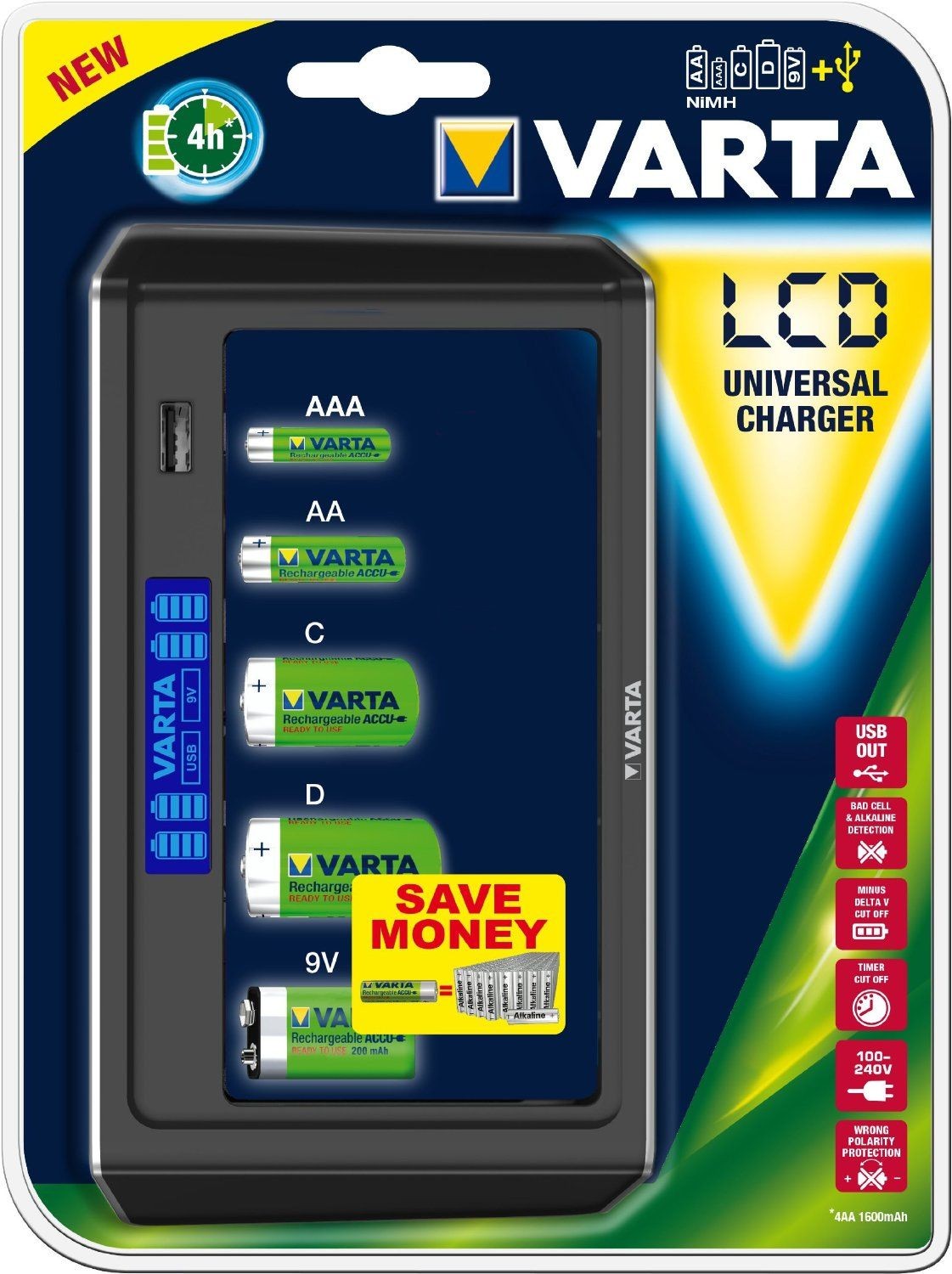 Зарядний пристрій Varta LCD Universal Charger (57678101401) в інтернет-магазині, головне фото