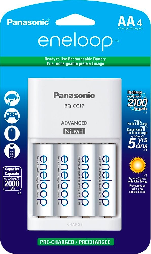 Зарядний пристрій Panasonic Advanced Charger+ Eneloop 4AA 1900 mAh NI-MH (K-KJ17MCC40E) в інтернет-магазині, головне фото