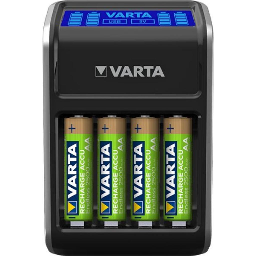 Зарядний пристрій Varta LCD Plug Charger+4xAA 2100 mAh (57687101441) ціна 1909 грн - фотографія 2