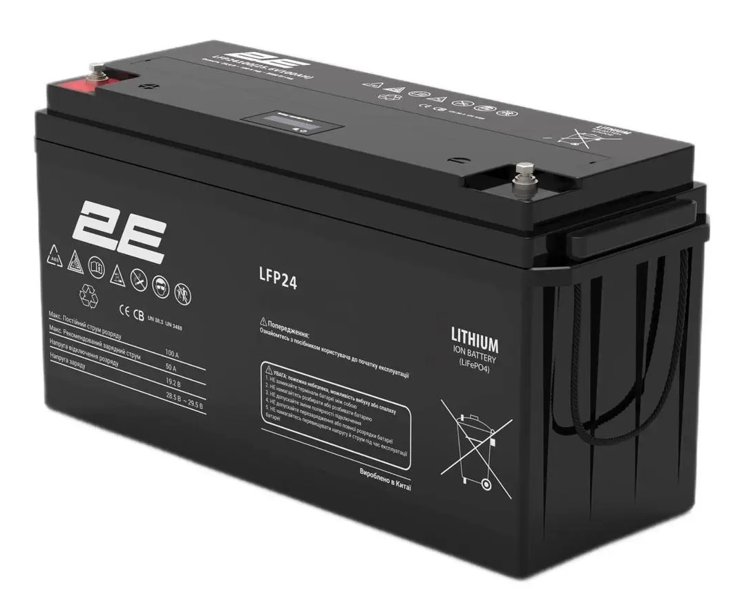 Характеристики аккумуляторная батарея 2E LFP2485 24V/85Ah LCD 8S