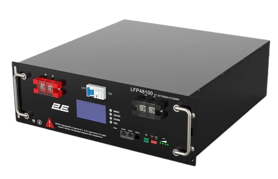 LFP48100 48V/100Ah 19" LCD 16S (2E-LFP48100-LCD)