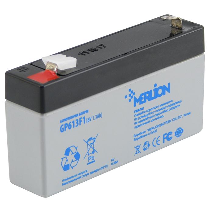 Характеристики аккумулятор Merlion 6V-1.3Ah (GP613F1)