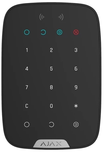 Бездротова сенсорна клавіатура Ajax KeyPad Plus Black (00038252)