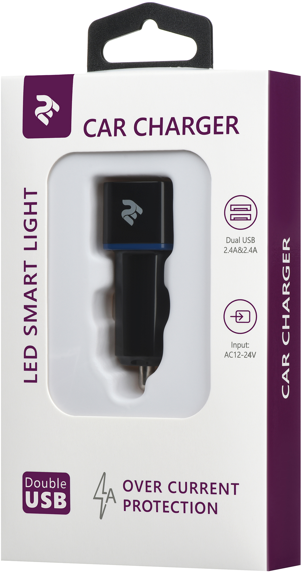 в продажу Зарядний пристрій 2E Dual USB Car Charger 2.4Ax2.4A Black (2E-ACR01-B) - фото 3