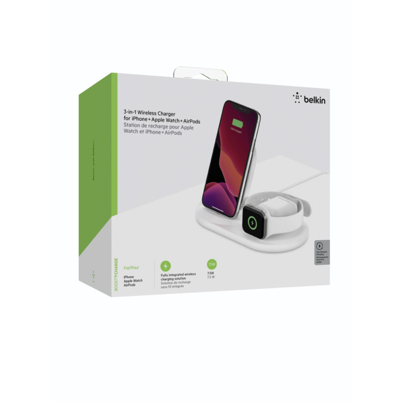 Зарядний пристрій Belkin 3-in-1 Wireless Pad/Stand/Apple Watch (VWIZ001VFWH) характеристики - фотографія 7