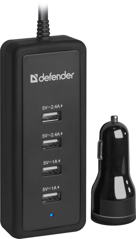 в продажу Зарядний пристрій Defender ACA-02 1+4 USB 9.2A (83568) - фото 3