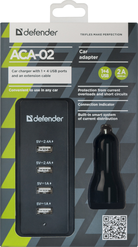 продаємо Defender ACA-02 1+4 USB 9.2A (83568) в Україні - фото 4
