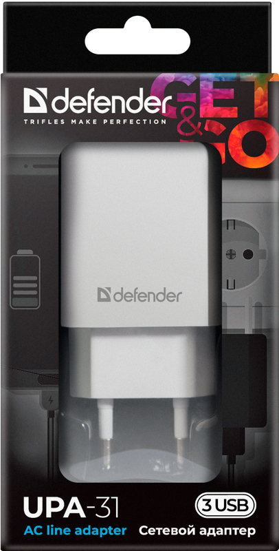 Зарядний пристрій Defender UPA-31 white, 3xUSB 3.1A (83587) інструкція - зображення 6