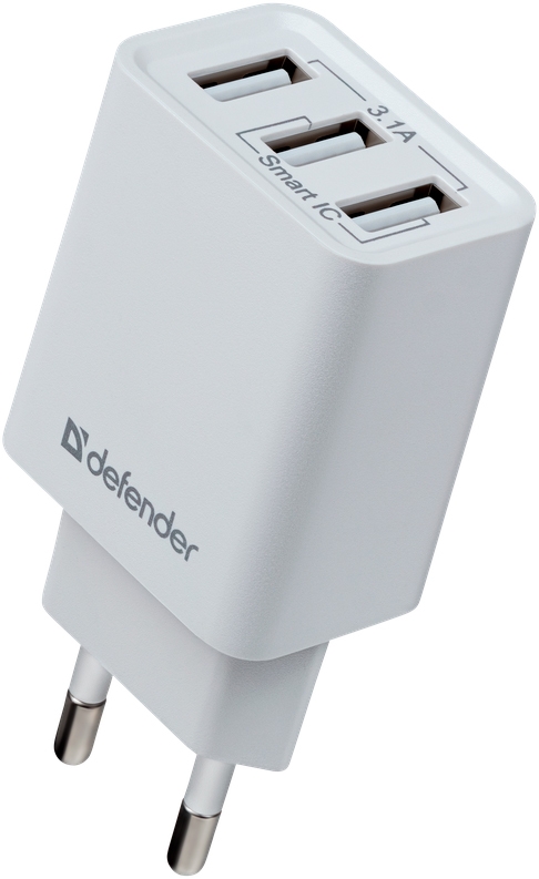 Defender UPA-31 white, 3xUSB 3.1A (83587)