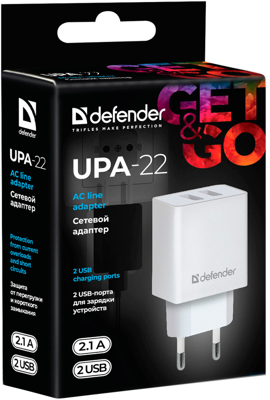 продаём Defender UPA-22 white, 2xUSB 2.1A (83580) в Украине - фото 4