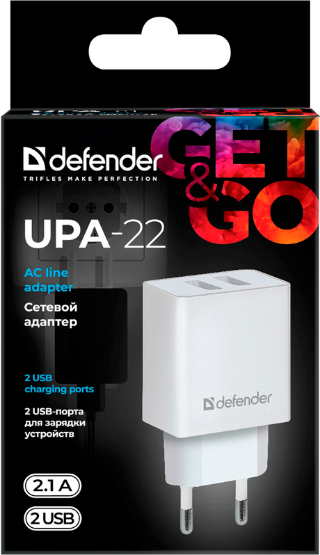 Зарядное устройство Defender UPA-22 white, 2xUSB 2.1A (83580) отзывы - изображения 5